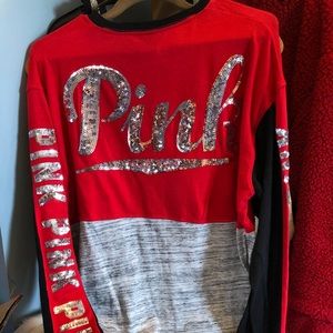 A red pink shirt size large.